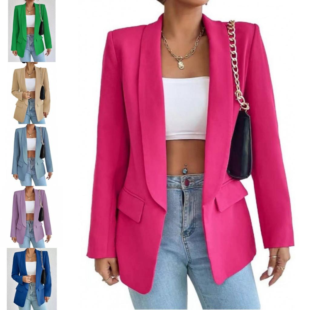 Autumn and Winter Women's Jacket Outerwears Solid Loose Suit Jacket Temperament Commuting Female Clothing