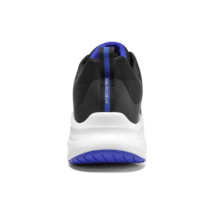 Skechers Zapatillas Casuales de Malla Baja Vapor Foam Cloud Trail para Hombre Negro Blanco Azul 232625-BKBL