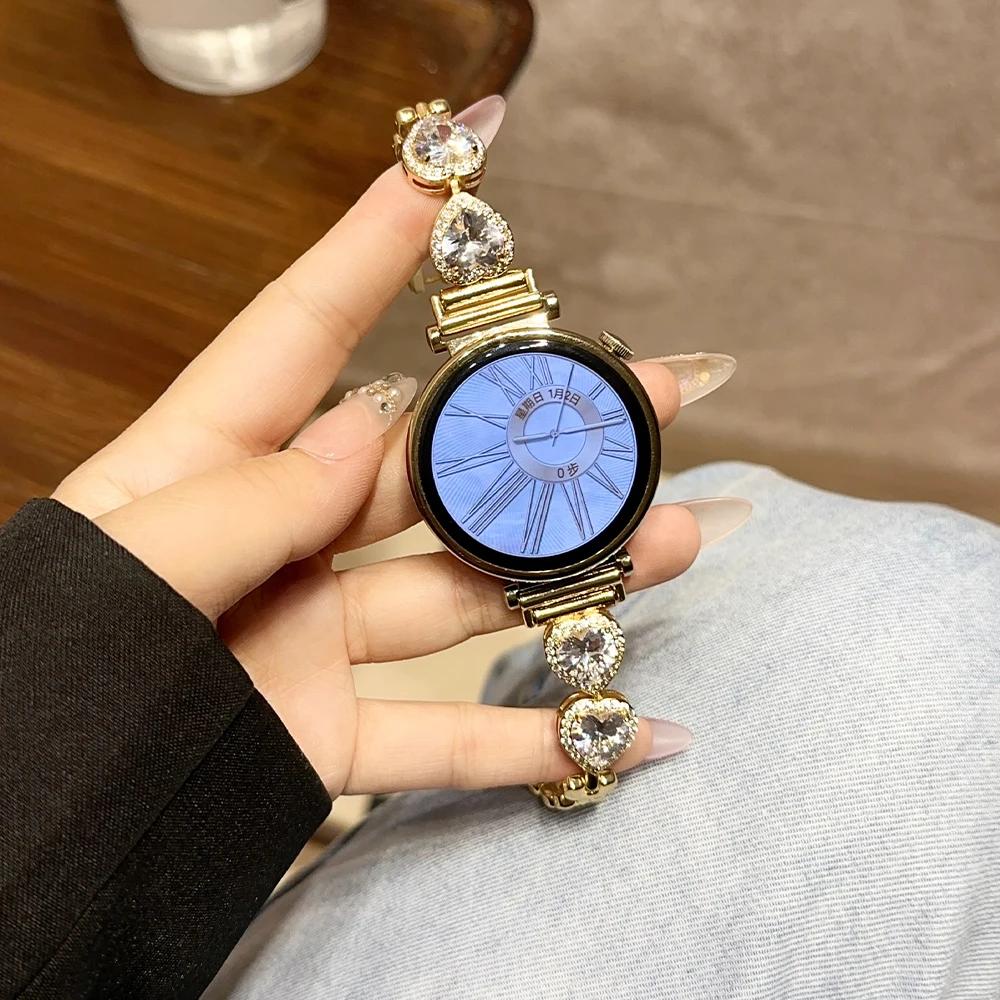 Women Diamond Bracelet for Huawei GT 4 41mm Smart Watch 18mm 20mm 22mm Band for Samsung Galaxy 6 Classic 47mm 43mm 5 6 40mm 44mm