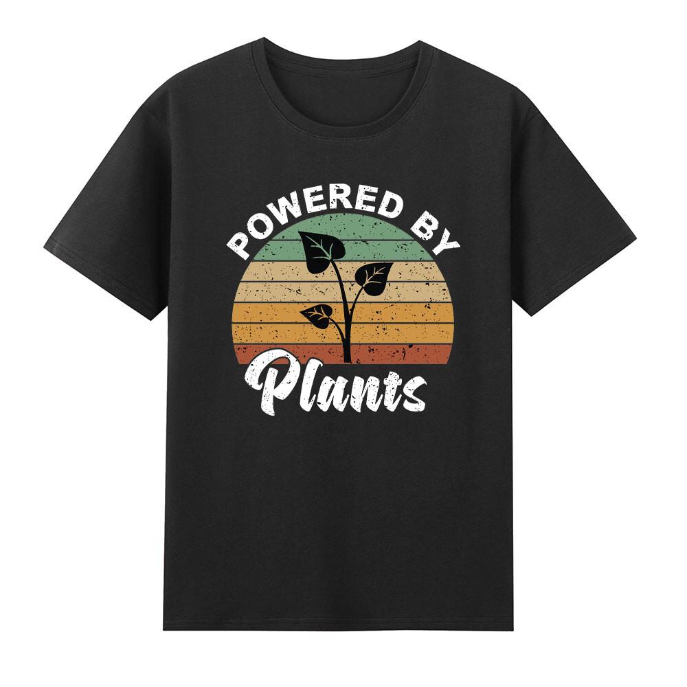 Powered By Plants Vegan Vegetarian Plant Lover Farmer Tshirt S