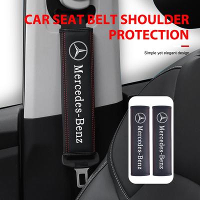 KMLB2 1/2PCS Car Seat Belt Shoulder Cover Comfort Safety Protect Pad Accessories For Benz AMG W213 W124 W108 W126 Exclusive W204 W222