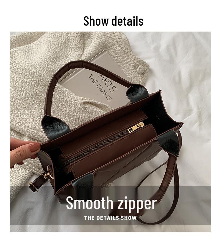 Geantă Tote Diamant Modă Simplă 2024 - Geantă de Umăr Messenger de Primăvară cu Capacitate Mare pentru Femei