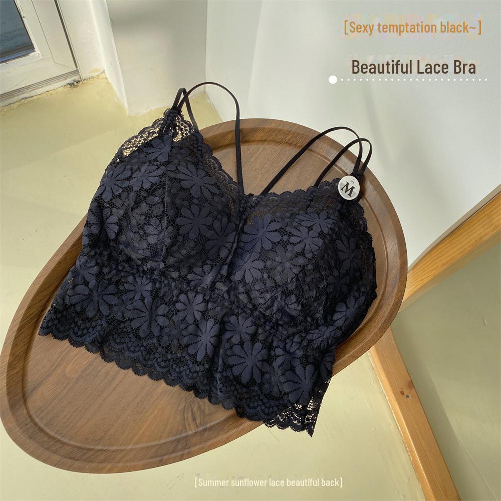 Japanisches Spitzen-Tube-Top mit festem Latex-Cup – kein Stahlring, einteiliges Design für Frauen