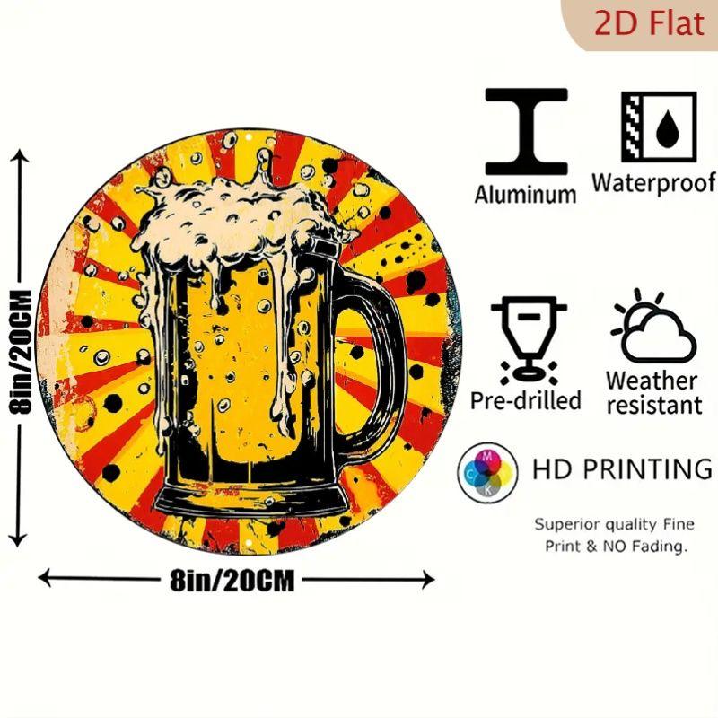 Segno in Latta Metallico Birra Decorazione Murale 20x30cm
