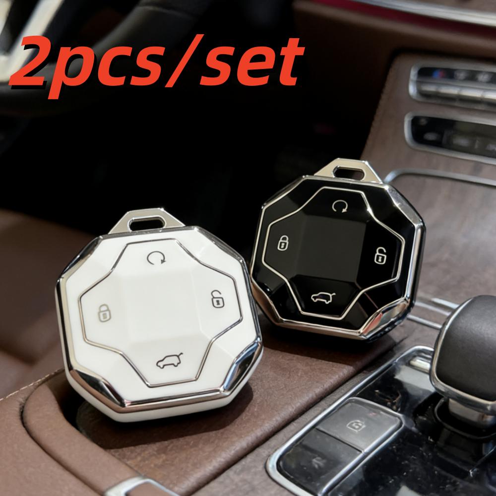 

2pcs Car Key Case Covers for Chery Jetour T2 Traveler Traveller Pro 2023 2024 Remote Key Protector