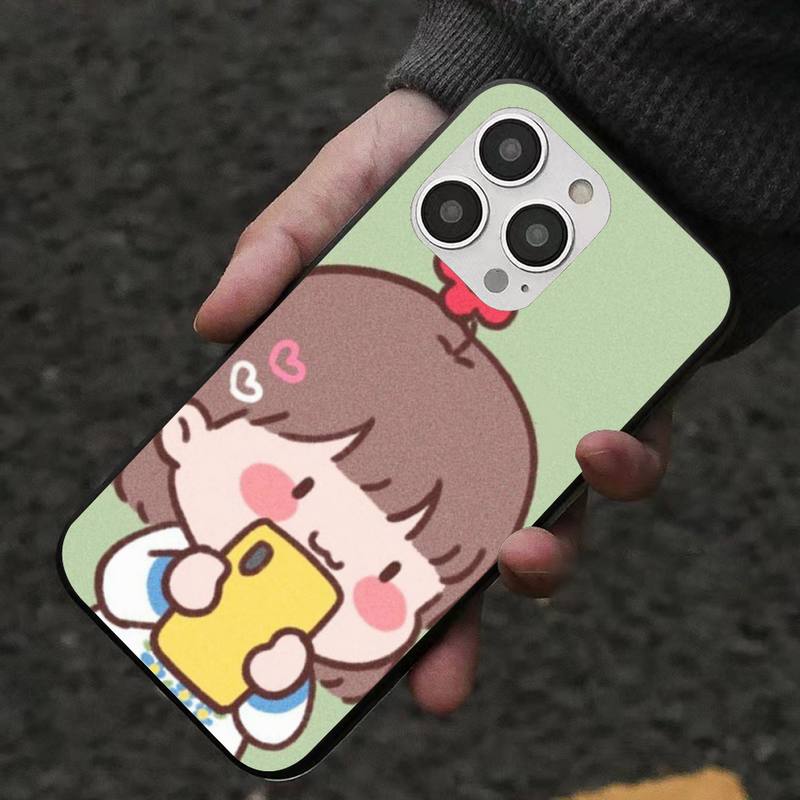 Cute Cartoon Girl Phone Case For Iphone 7 8 Plus X Xr Xs 11 12 13 Se2020 Mini Mobile Iphones 14 Pro Max Case