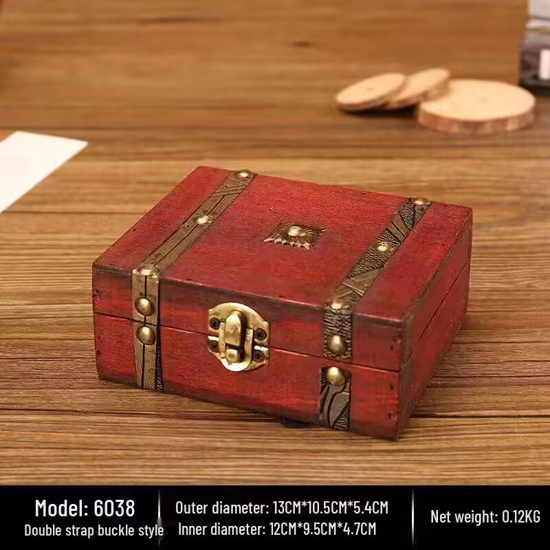 Exquisite Wooden Antique Jewelry Storage Box - Dustproof and Clutter-Free
