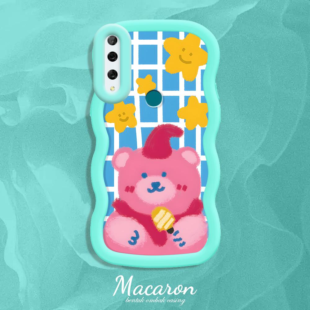 

Окрашенный узор Big Wave Edge Мягкий силиконовый материал Macaron чехол для телефона противоударный защитный резиновый чехол для iPhone Huawei Honor Infinix Tecno Tecno Pova 6 Neo синий