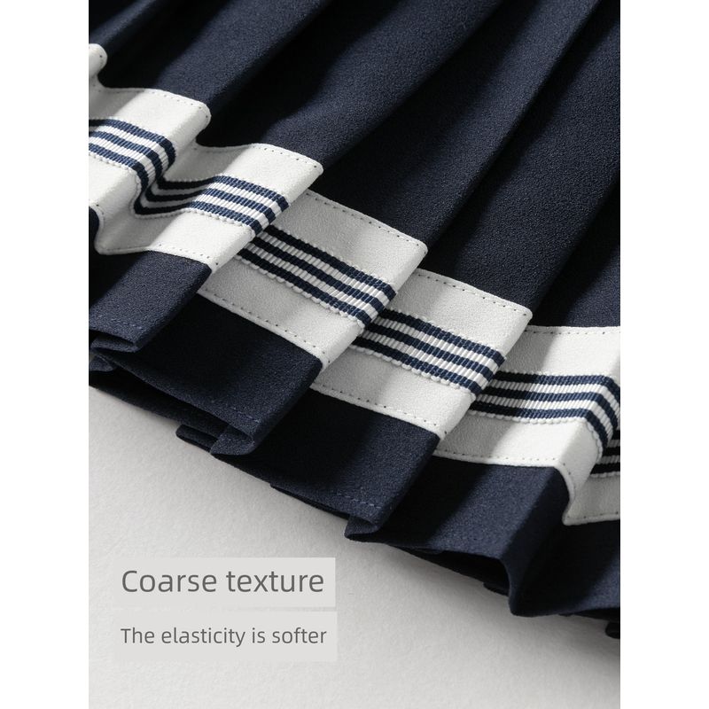 David Bella Kidsren's Skirt Suit 2026 Spring New Style Girls' Preppy Style Shirt Pleated Skirt Fashionable Baby