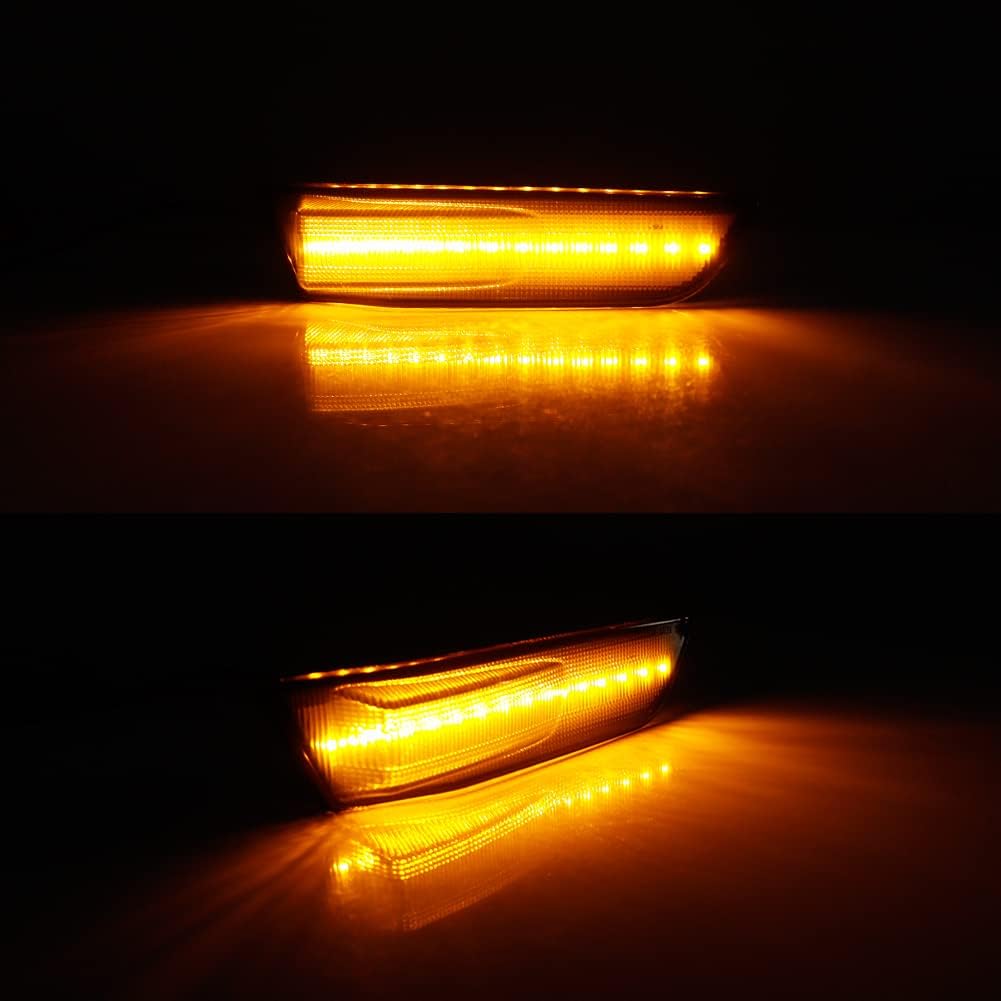 GTINTHEBOX Compatible with 2003 2004 2005 2006 2007 Infiniti G35 2D Coupe D Front Side Marker Light Smoked Lens Amber LED Fender Lamp