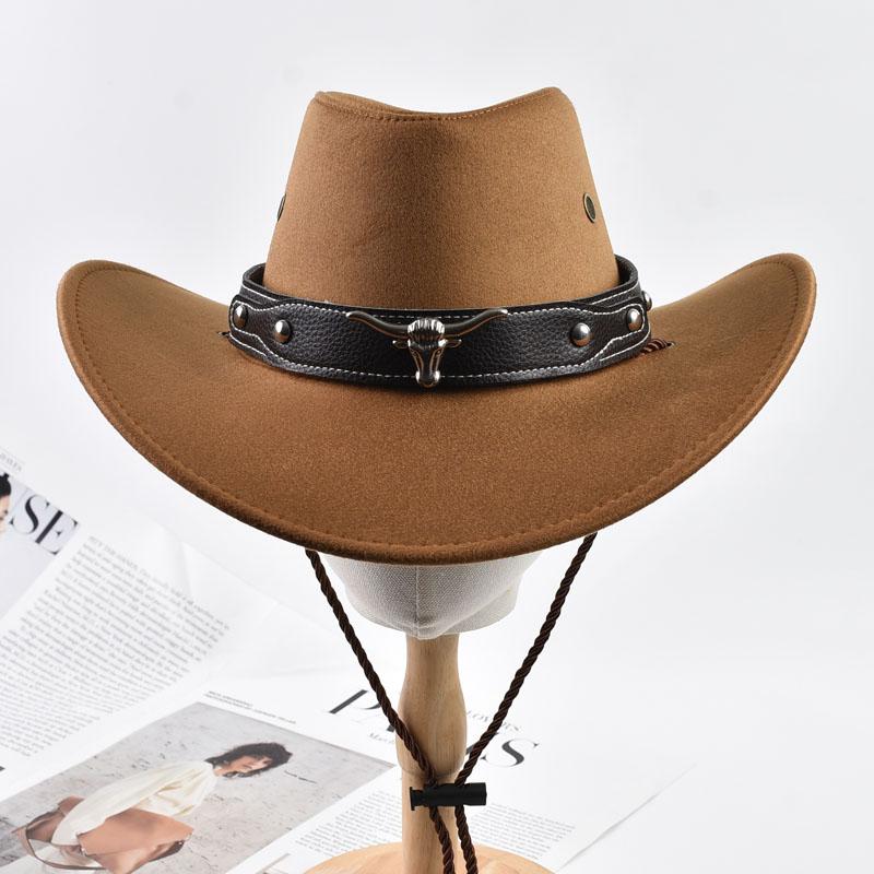 Western Style Cowboy Hat for Men Women Vintage Gentleman Cowgirl Jazz Hat Outdoor  Travel Knight Hats