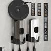 Automatic Toothpaste Dispenser Electric Punch-Free Wall Hanging Bathroom Toothpaste Squeezing Machine Storage Rack