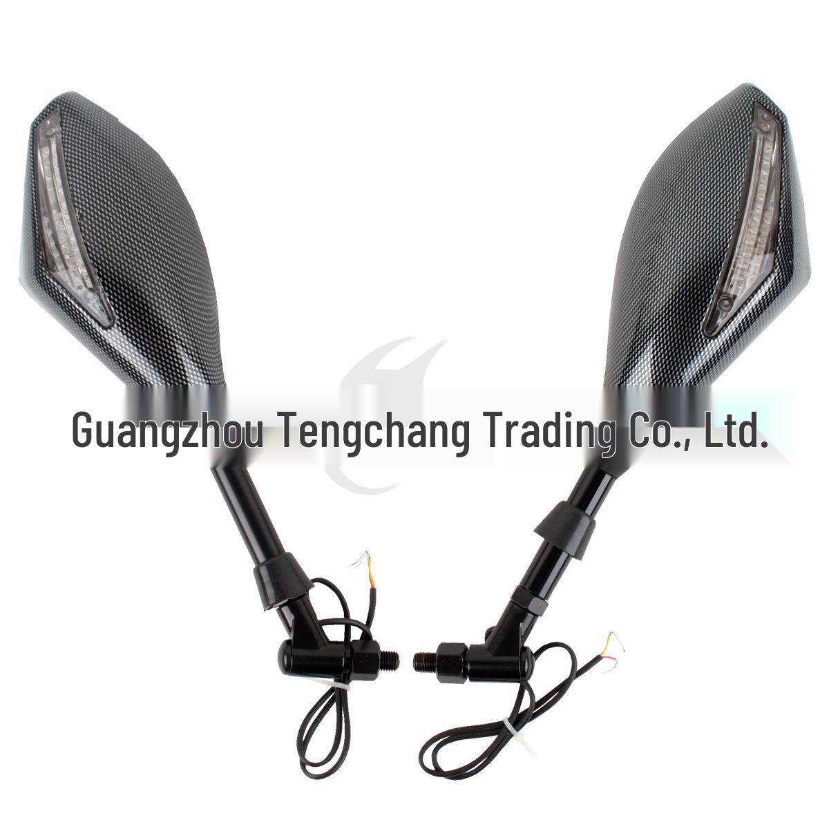 

Universal 10mm Rearview Mirror with LED Turn Signal & Stylish Reflector 10mm Rearview Mirror