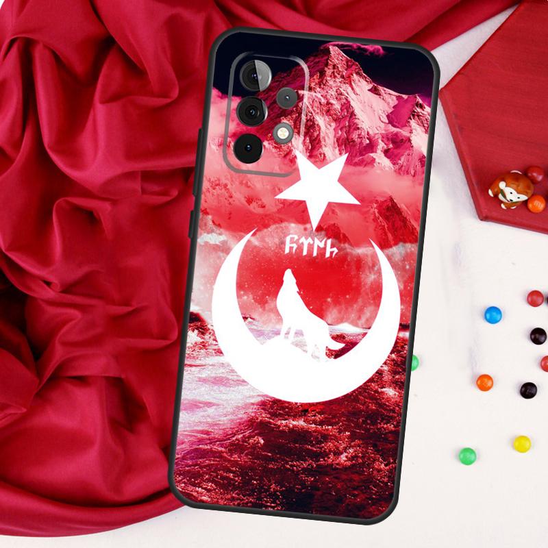 Turkey Flag For Samsung Galaxy A26 A05 A06 A16 A54 A34 A14 A22 A32 A52 A55 A35 A15 A53 A13 A56 A36 Case