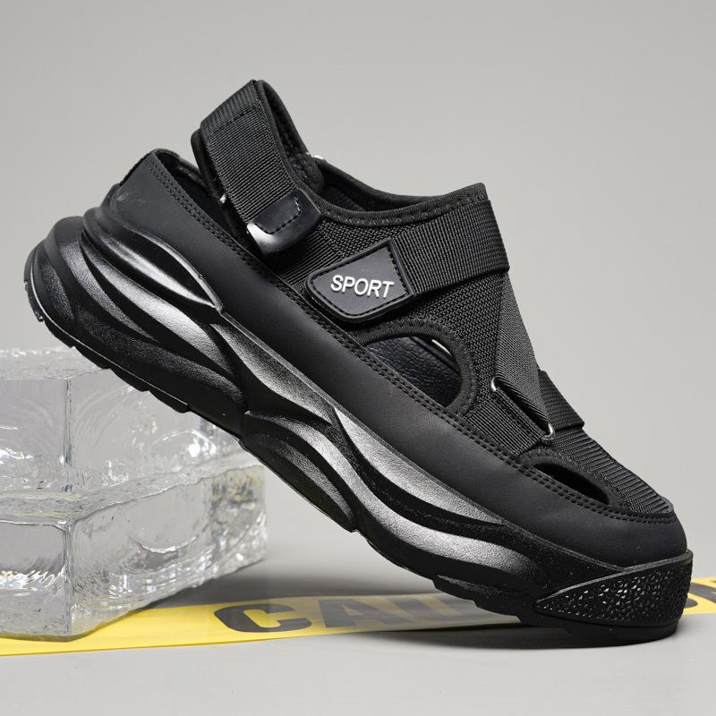 New Sandals for Men's Summer Hollow Mesh Sports Headband Mesh Shoes for Teenagers Anti Slip and Odor Resistant Beach Outwear