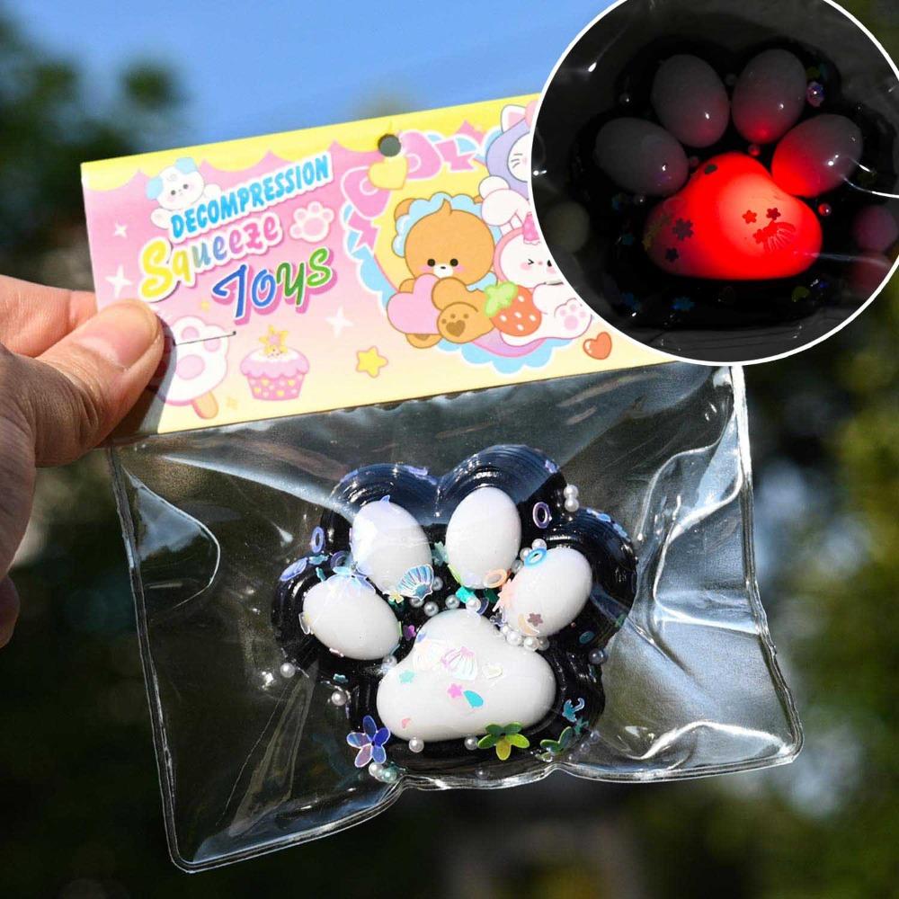 

Повільний відскок, що світиться, іграшка для стискання, міні-іграшка для декомпресії котячої лапи, іграшка для зняття стресу Kawaii 08