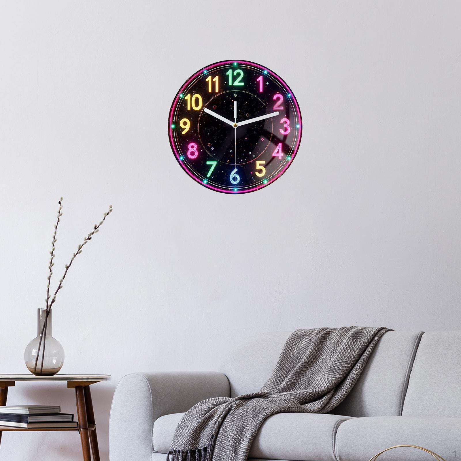 

Wall Clock Decor Ornament Unique Modern Silent, Practical, Arabic Numerals, Game Room