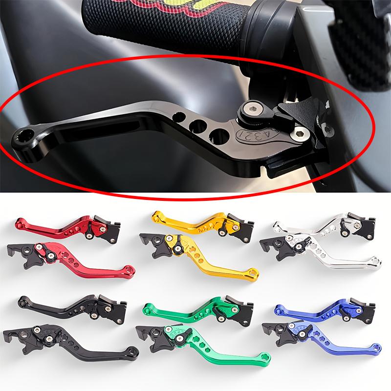 Universal Motorcycle Clutch Brake Handle Alloy Adjustable Brake Drum Lever CNC Dual Disc Brake Handle Pull Rod Brake Horn Handle