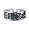 Adjustable Retro Crosses Rings for Men Hip Hop Punk Styles Jewelry Sturdy Copper Designs Unique Gothic Accessory