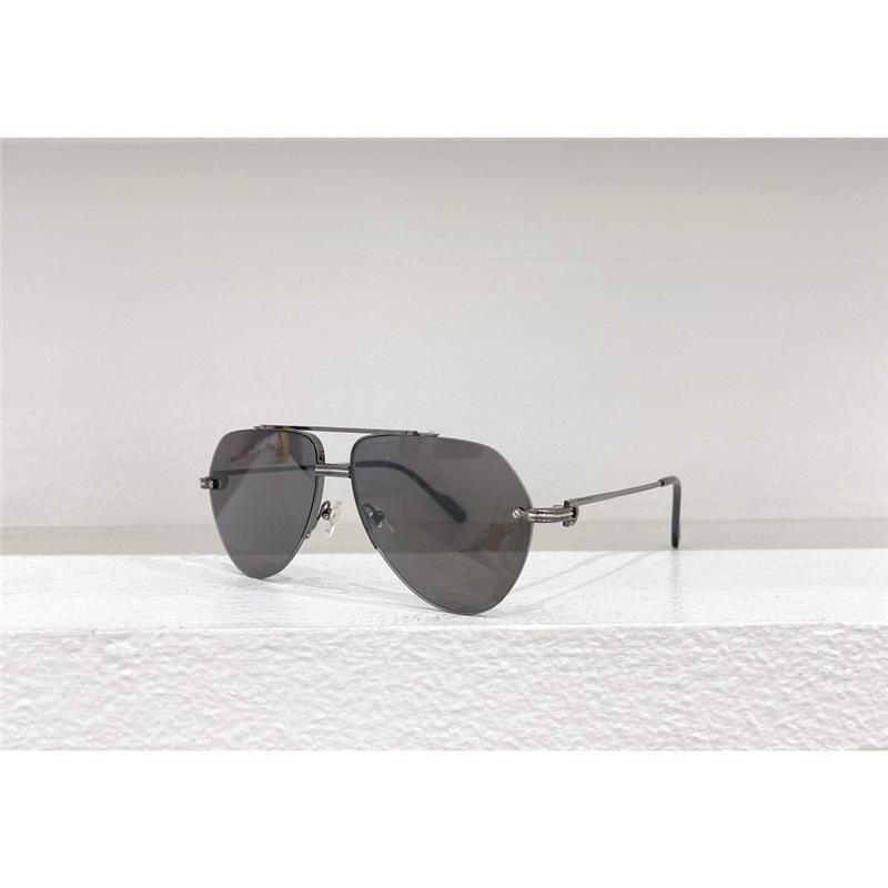 

Unisex Half-frame Pilot Sunglasses: Metal Toad Style, UV Protection, Ideal for Large and Round Faces Standard