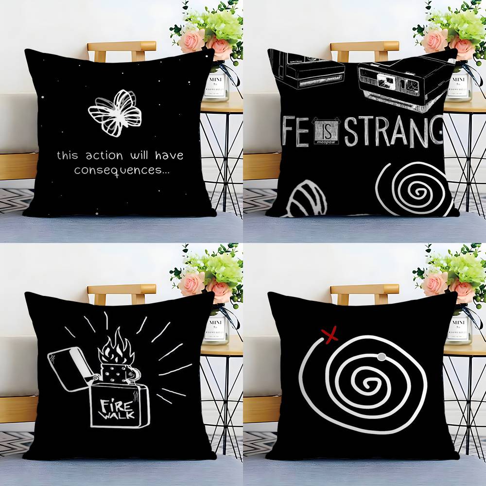 L-Life Is Strange Kissenbezug Sofa Kurzer Plüsch Beidseitiger HD-Druck Zimmer Home Office Geschenk Kissenhülle