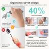 4-Piece Weighted Adaptive Utensils for Hand Tremors 45°Angled Parkinsons Utensils for Elderly 2.5oz Weighted Built Up Utensils