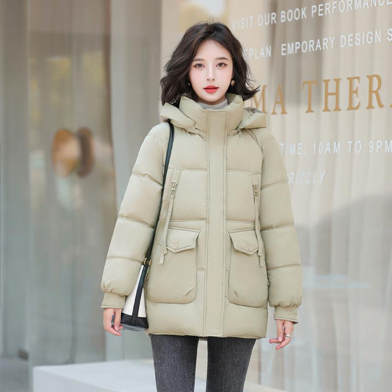Brand down jacket women's short winter new thickened small white duck down bread jacket trendy