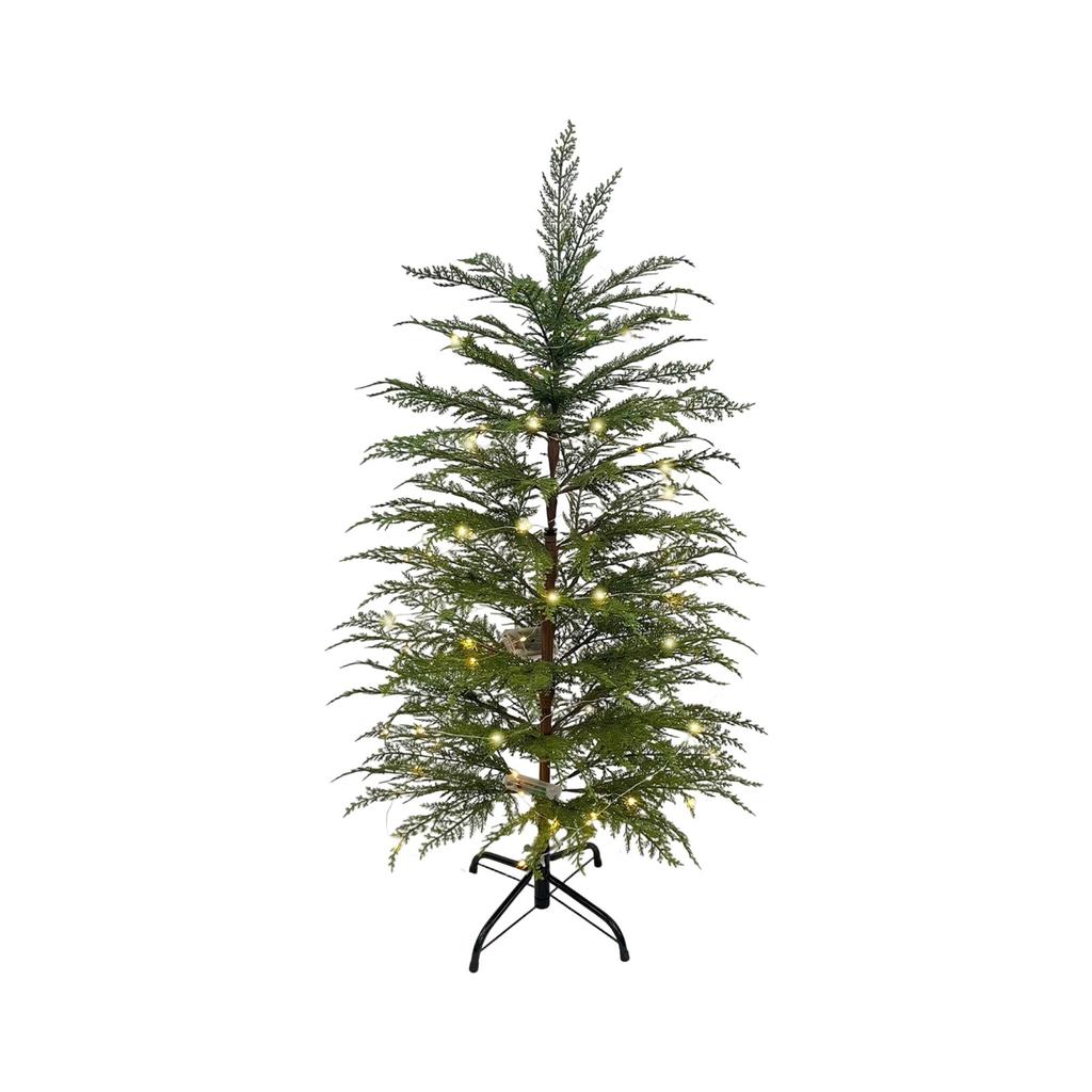 Christmas Decorations - 4.5ft Pre-Assembled Glitter Christmas Tree - Artificial Christmas Tree With