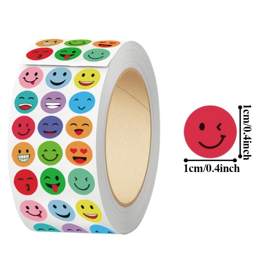 1500pcs-Roll Sticker Tape Yellow Small Expression Handbook Material Decorative Envelope Seal Sticker