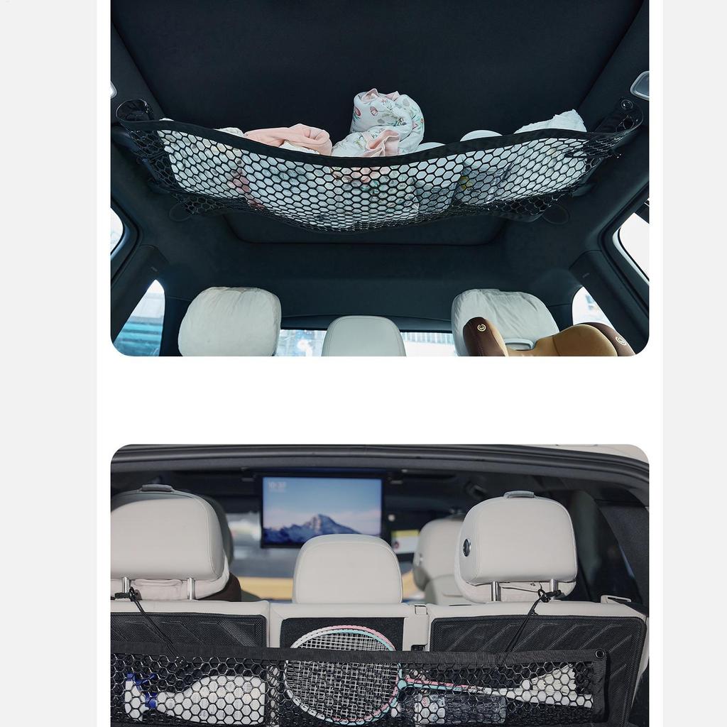 Car Cargo Net Mesh Luggage Organizer Pouch Vehicle Mesh Storage Pocket For Truck SUV Pickup RV Van Sedan Offroad Camping Daily