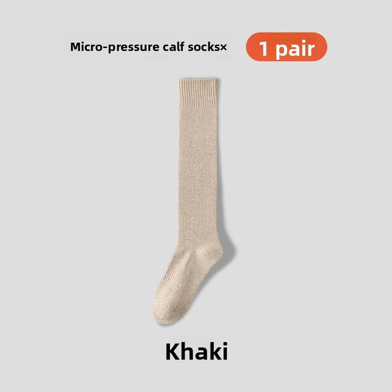 Female Autumn and Winter Thick Hair Ring Warm and Cold Waist Not Frozen Feet Calf Socks