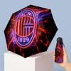 AC Milan Pattern Printed Mini 5 Folds 8 Ribs Compact Umbrella Windproof Waterproof Lightweight Portable Folding