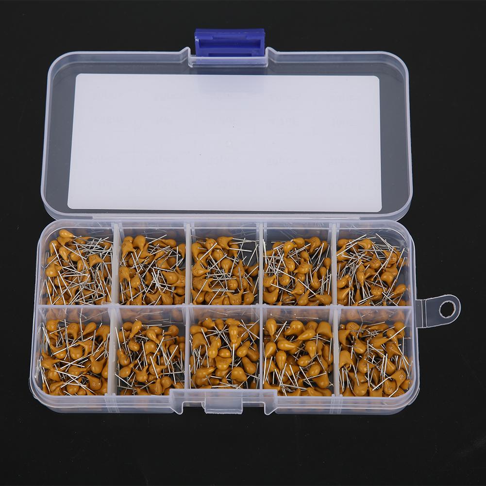 500Pcs Ceramic Capacitor Kit Multilayer Assortment 0.1uF10uF Supplies Electronic Components