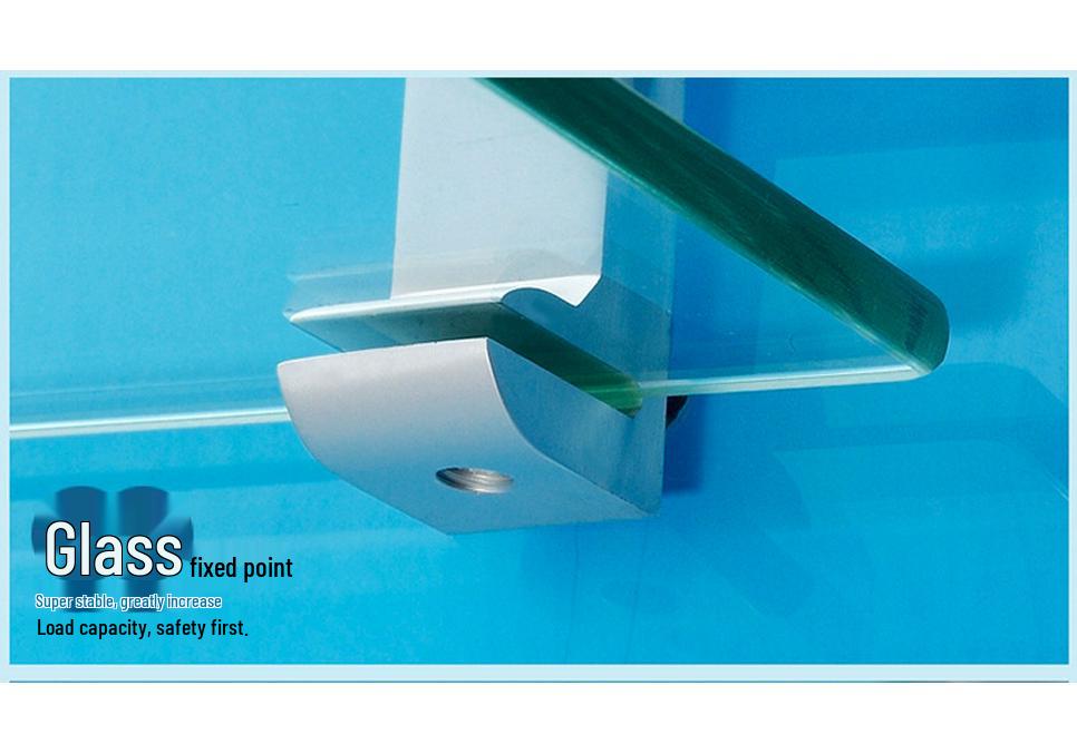 60cm Badezimmer Glasregal & Spiegelhalter – Einzelne Ebene