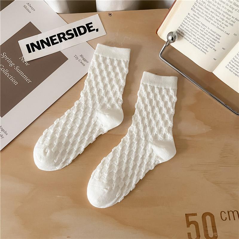 New Fashion Trend Casual Stretch Women Combed Cotton Socks Autumn Winter Trendy Daily Basic Socks Street Hip Hop Style