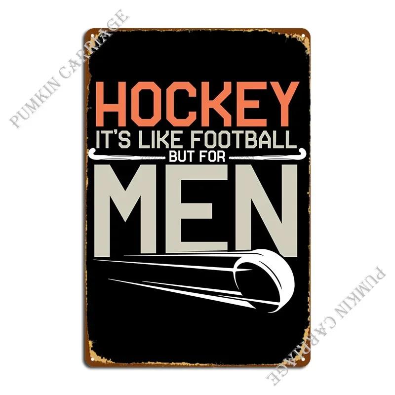Hockey Funny Sports Ice Ho Metal Sign Kitchen Decoration Wall Custom Garage Tin Sign Poster 20x30cm（7.8x11.8inch）