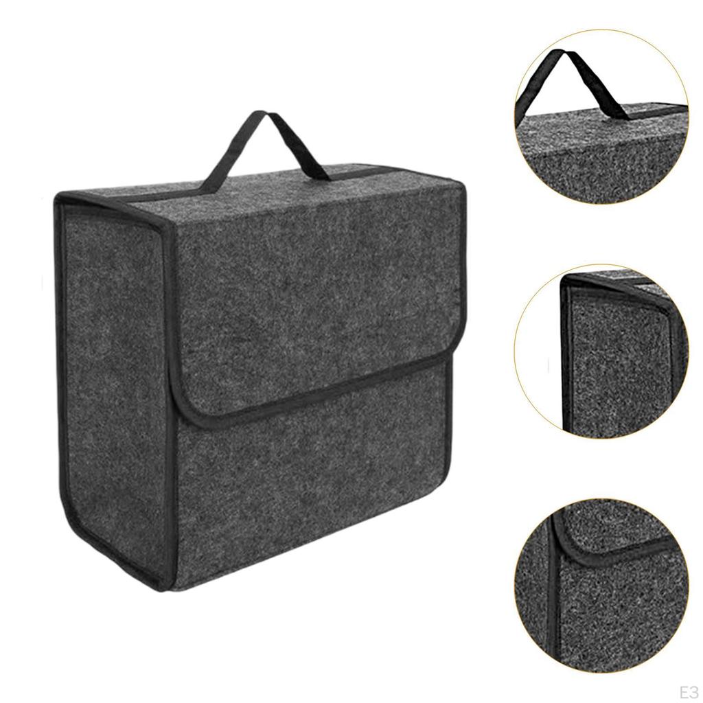 Car Trunk Organizer Felts Practical Portable Wear Resistant Easy to Use Simple Storage Box