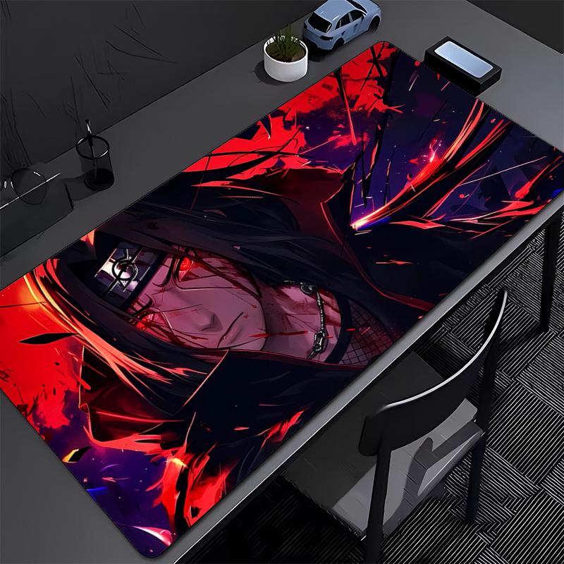NARUTO Uchiha Itachi Mouse Pad big Computer Office Game Table Mat Rubber non-slip Gaming Keyboard coaster Long Desk Pad Mousepad