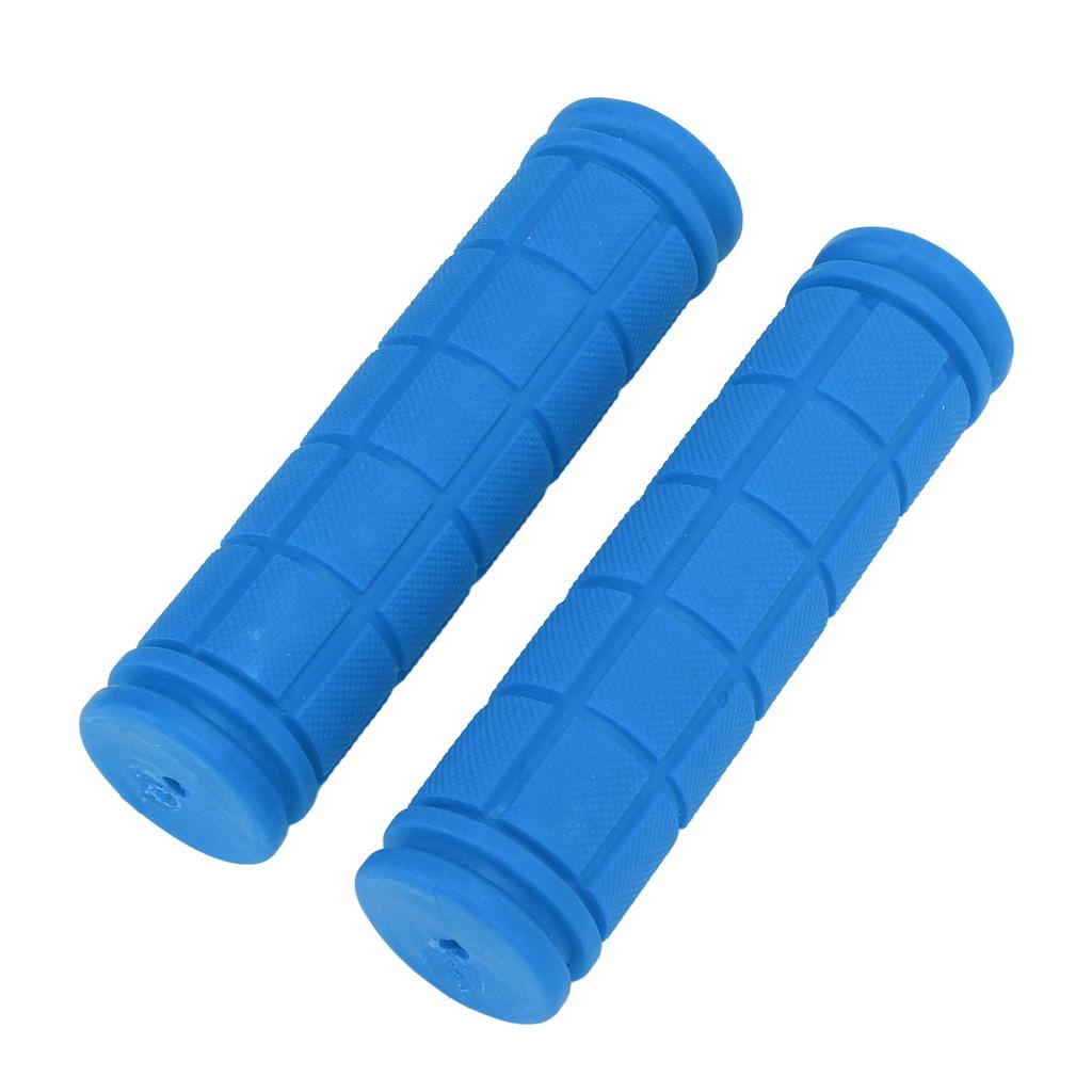 1Pair Bike Handle Grips Bicycle Handlebar Riding Covers Soft Rubber for Mountain Road BikeDark Blue