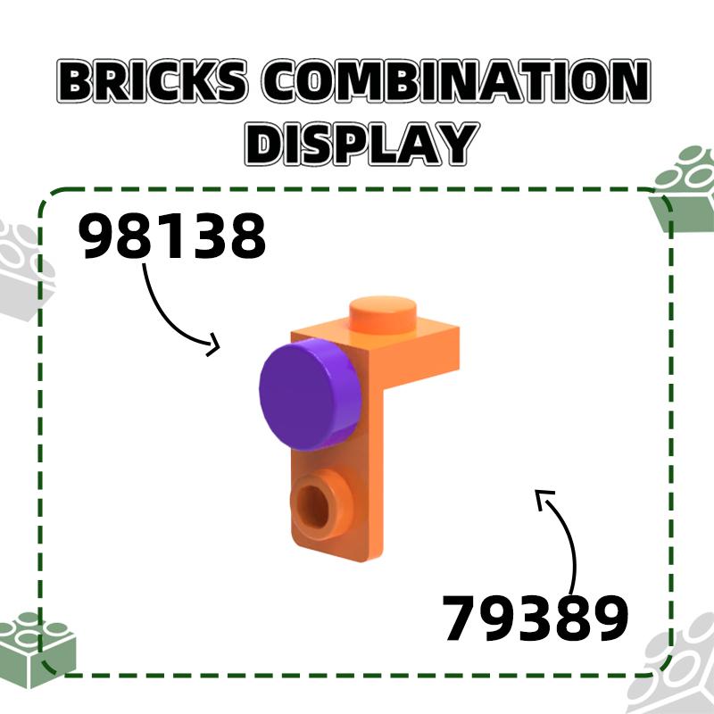 Non-Toxic 245Pcs/Lot 79389 Bracket 1 X 1 - 1 X 2 Building Blocks Moc Accessories Compatible With Brick Toys For Children Gift Box