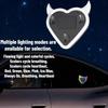 Suction Cup Devil's Heart Lamp Heart Shape Design LED Ambient Light  Car Exterior
