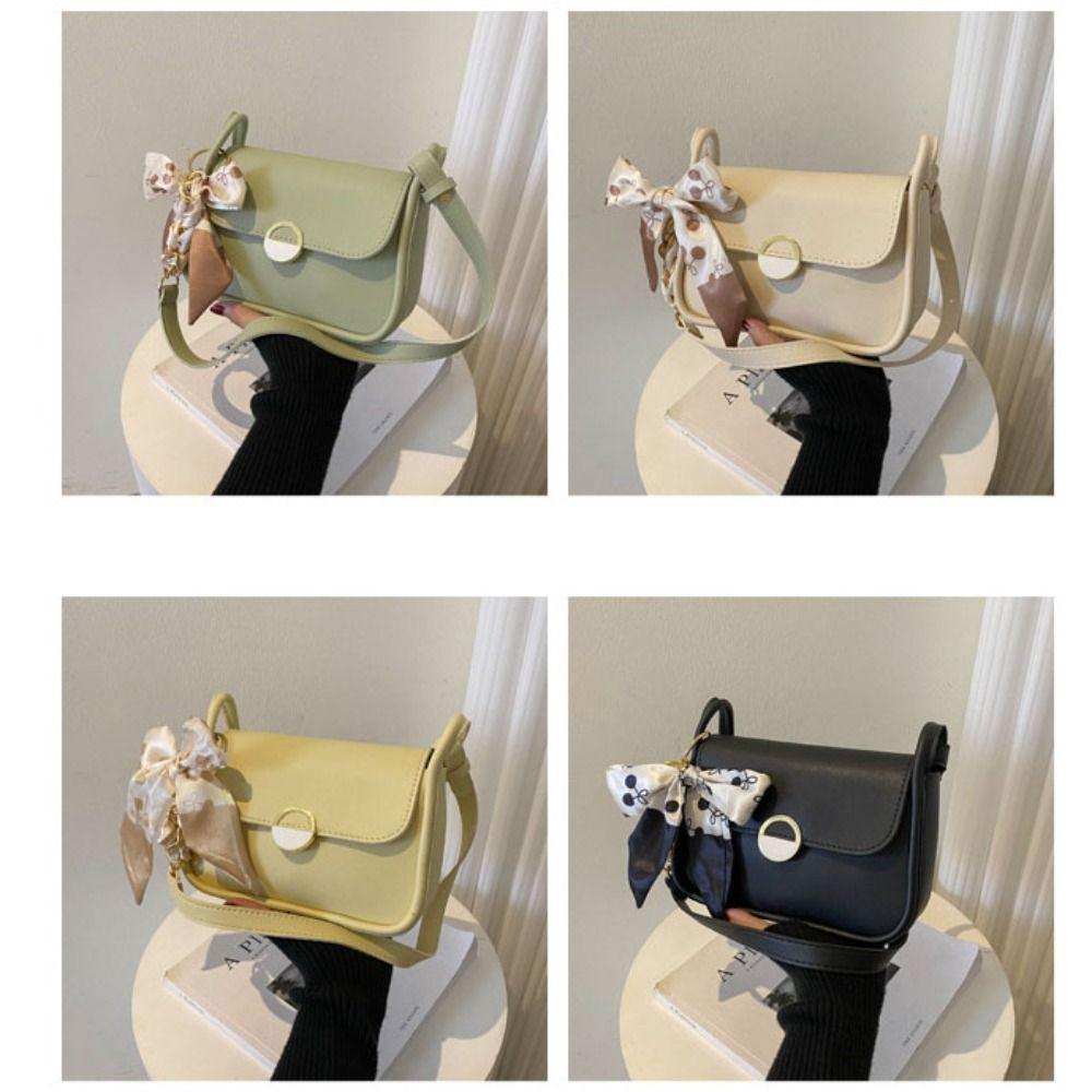 With Ribbon Small Square Bag Large Capacity Chain Crossbody Bag  Female Lady Girl