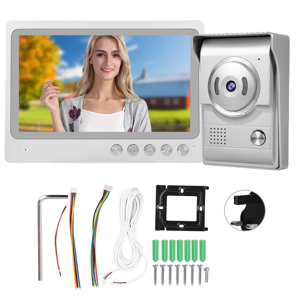 9in Wired to Wifi Video Intercom Doorbell IP55 Waterproof Night Vision Photo Shooting Recording