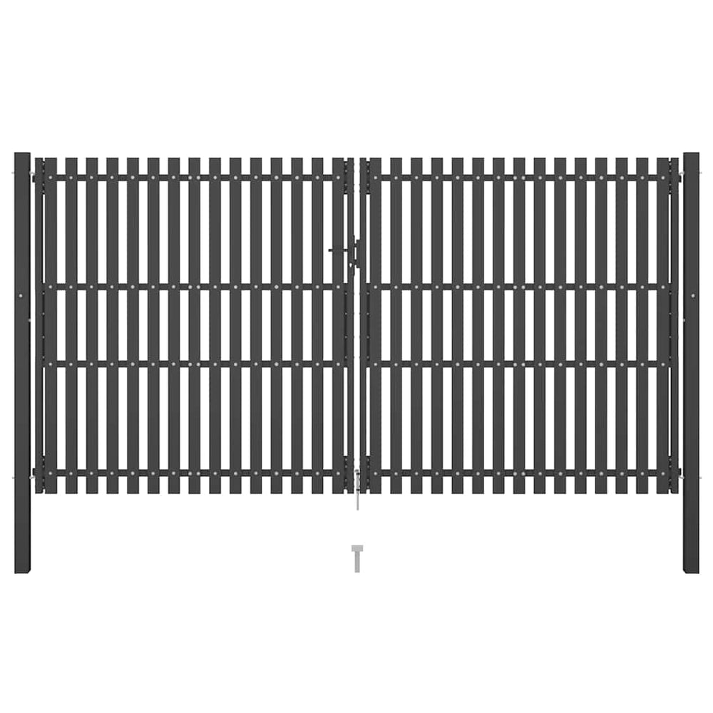 Portail de clôture de jardin Acier 4x2,5 m