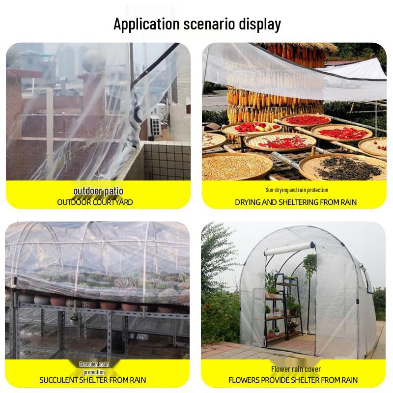 ZISIZ Heavy-Duty Transparent Waterproof Tarp