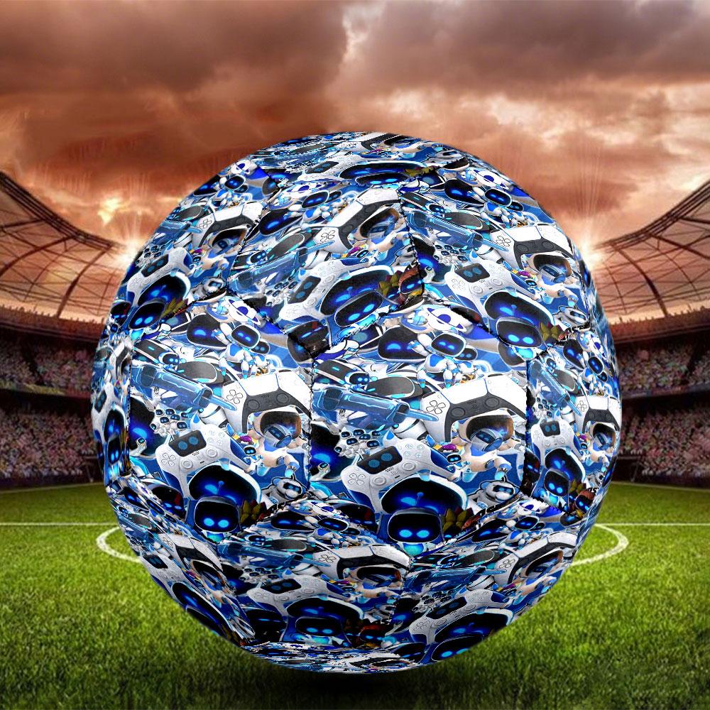 Cosmic Bot Crew Print Size 5 Soccer Ball, Standard Match Football for Sports Game and Team Practice, Ideal Gift for Soccer Fans