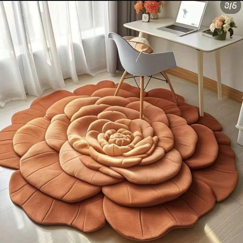 

Килим для вітальні неправильної форми з квітковим малюнком, декоративний килимок, килим для спальні біля ліжка, килимок для ніг у ванну кімнату 180 * 180cm