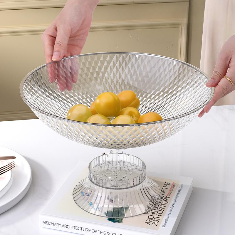 Luxury High-end Plastic Quality Living Room Home Dried Fruit Tray Snacks Placing Plate Candy Fruit Tray Drainage Tray