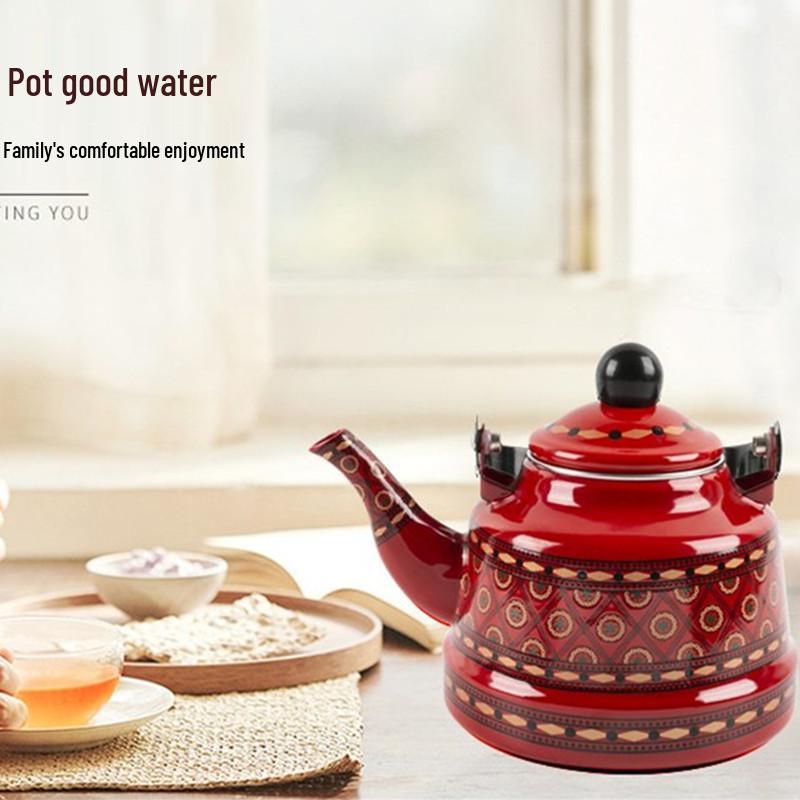 Enamel Porcelain Teapot: Heat-Resistant Kung Fu Tea Kettle for Induction and Gas Heating