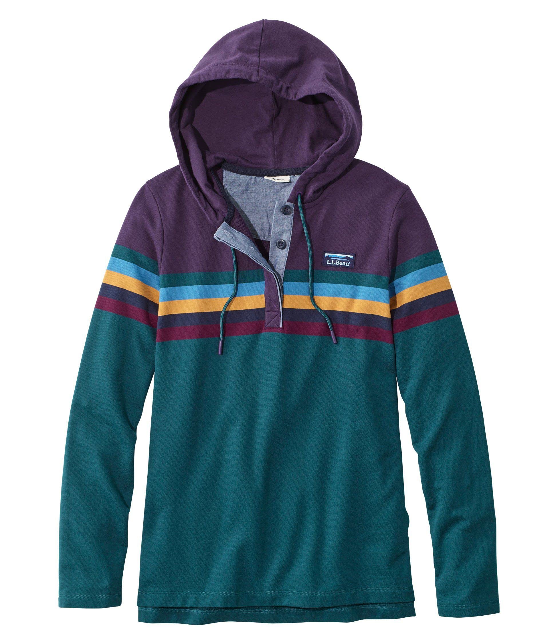 

Толстовка-худи регби из мягкого хлопка LL Bean, размер US, темно-адмиралтейский синий, 1000061038, женский пуловер, в полоску, миниатюрный, XS, разноцветный,